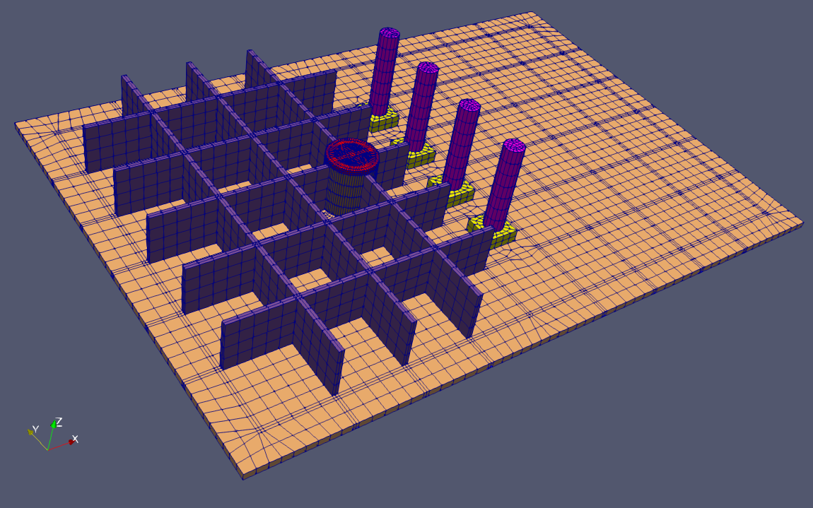 Isometric view of the internal components of the NPP building.